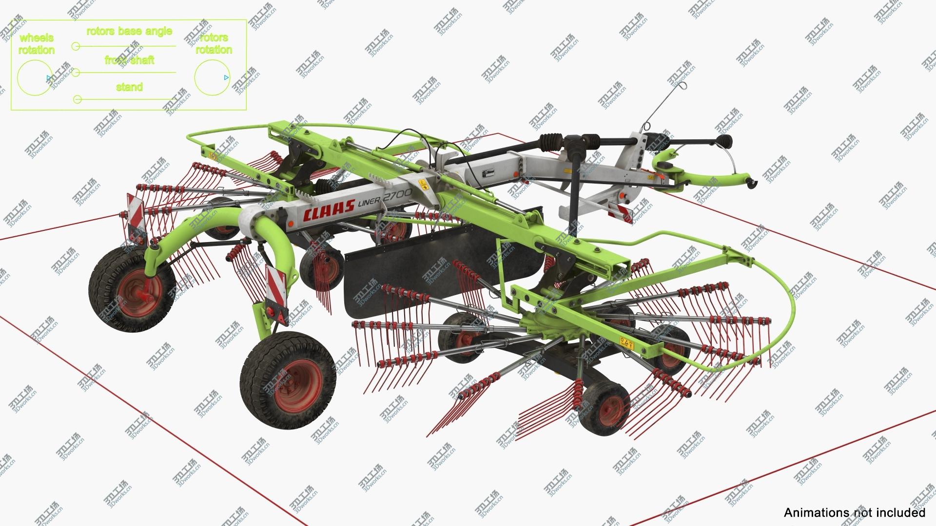 images/goods_img/202105074/Used Twin Rotor Hay Rake Claas Liner 2700 Rigged model/3.jpg